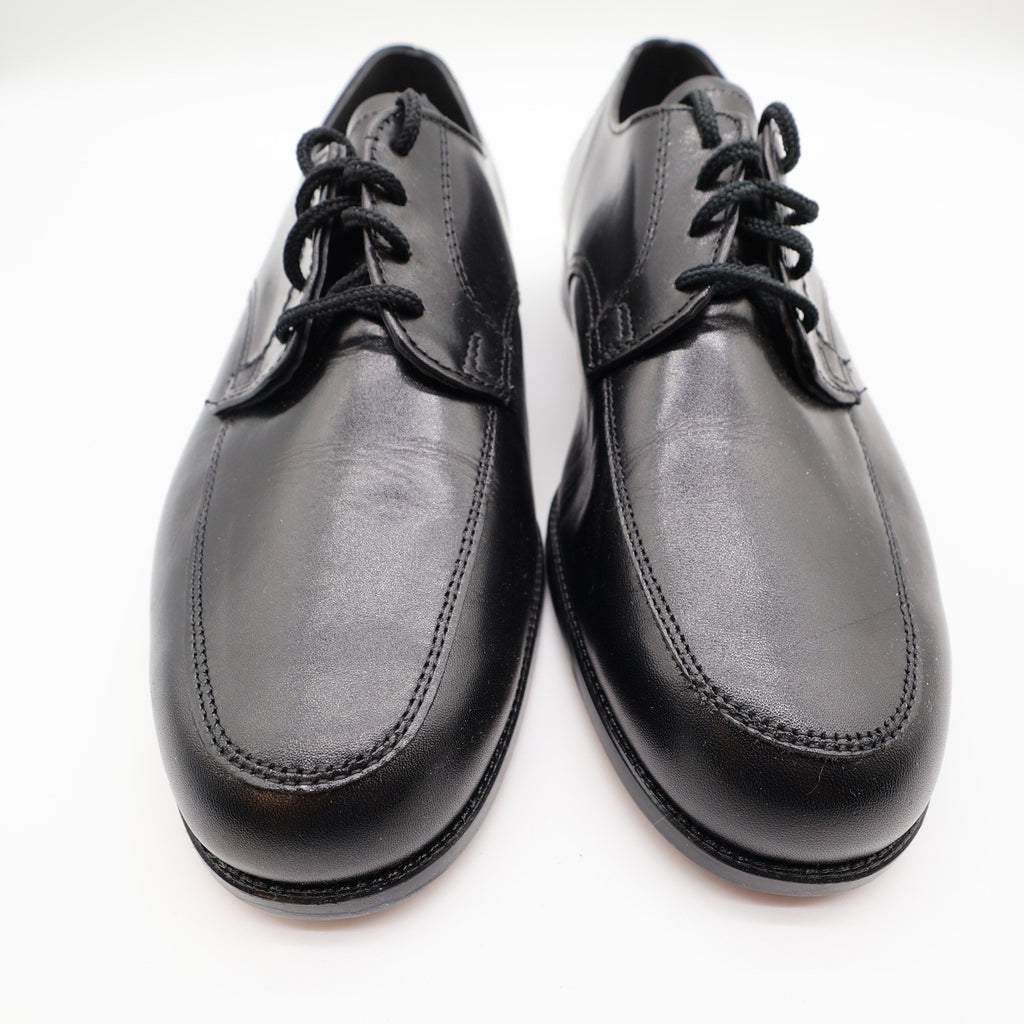 Barclay Moc Toe Derby Shoes Mens 9 EEE Black Leather Made in USA 98006 Wide - take2supply