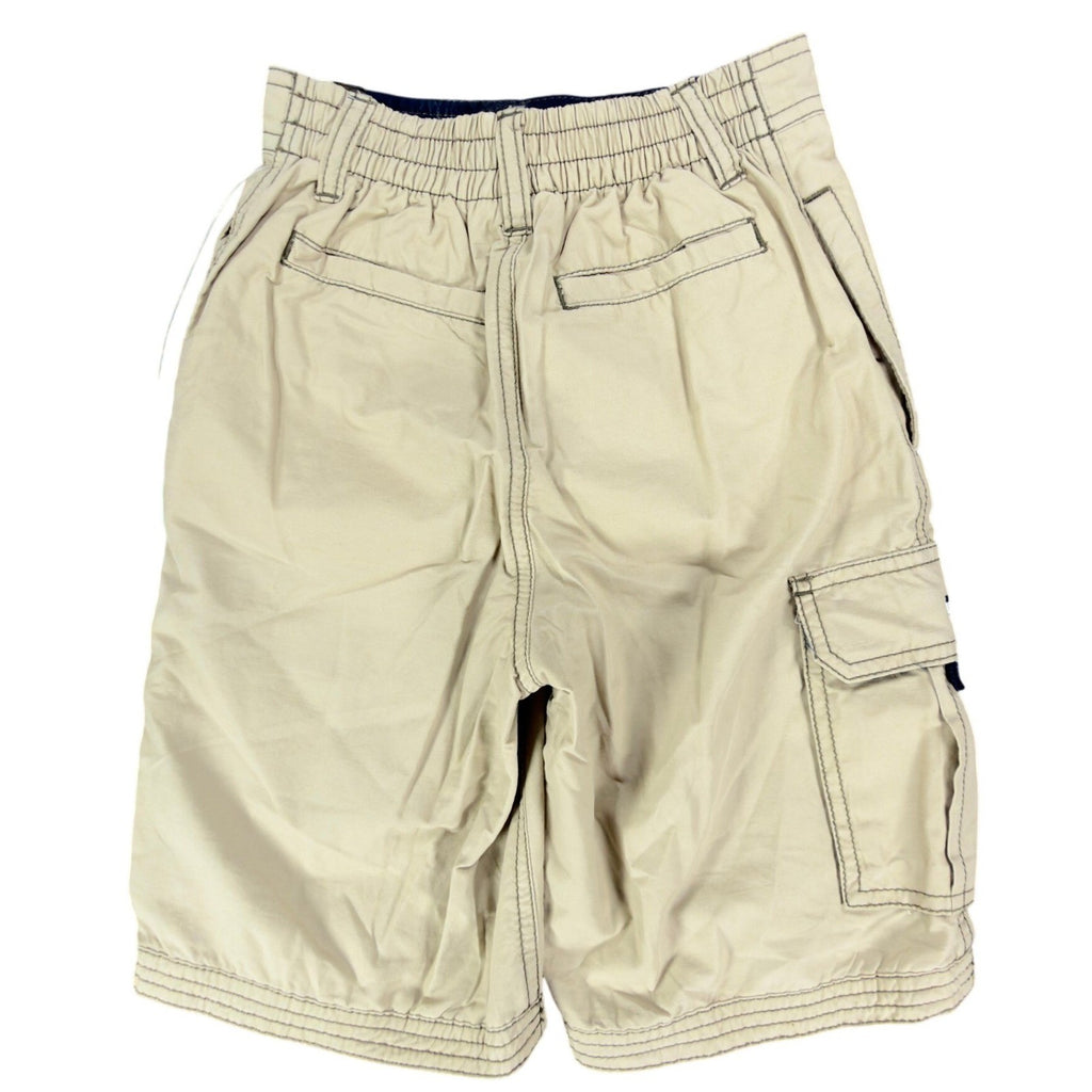 Tommy Hilfiger Y2K Cargo Shorts Boys 6 Beige Cotton Nylon NWT New - take2supply