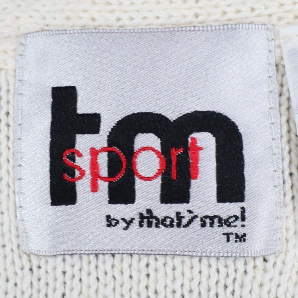 tm sport by that's me! Knit Vest Women Large NWT Vintage Y2K Cream Ramie Cotton - take2supply