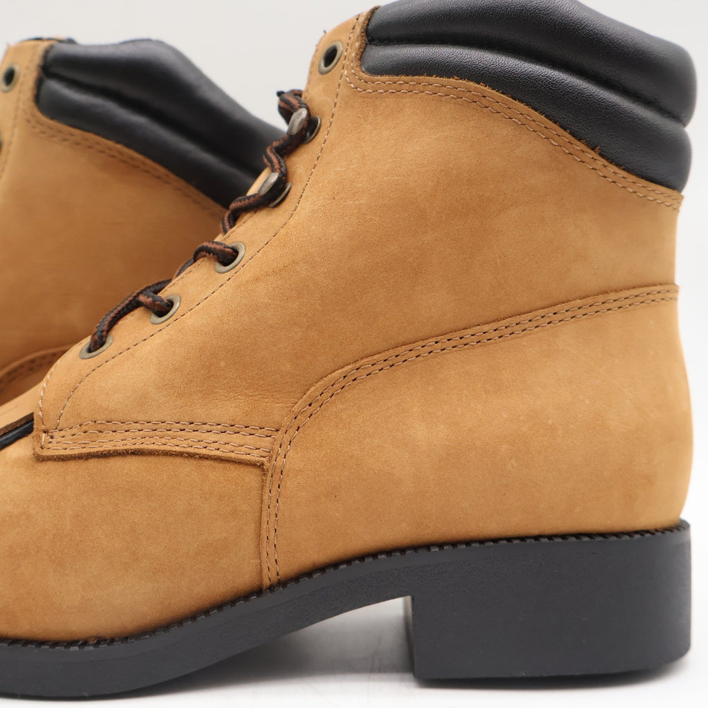 Laredo 551 Western Kiltie Boots Womens 8M Tan Leather Lace Up Deadstock 2006 - take2supply
