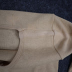 Scudder Sportswear V-Neck Sweater Youth Medium 10-12 Vintage 70s Tan Acrylic USA - take2supply