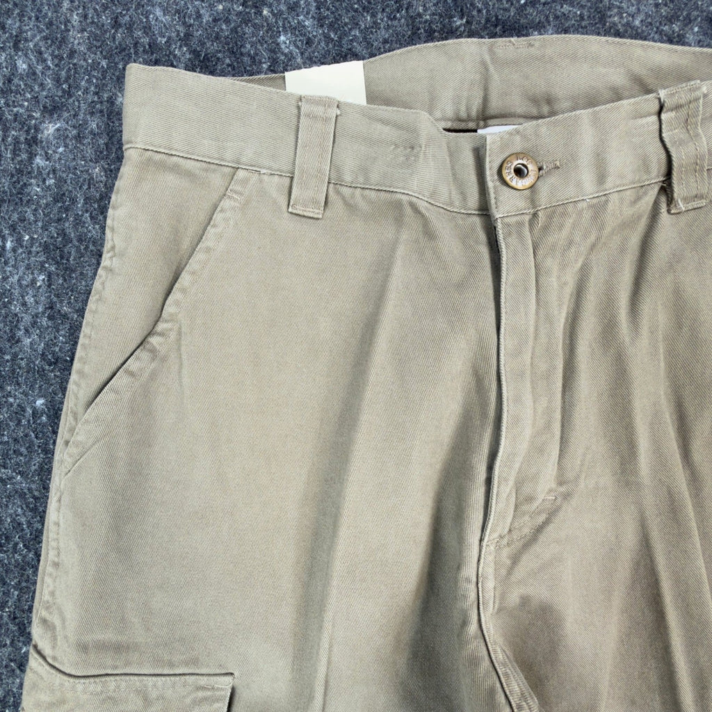 Lee Dungarees Cargo Shorts Mens 29 Khaki Cotton Relaxed Deadstock 219-2437 - take2supply