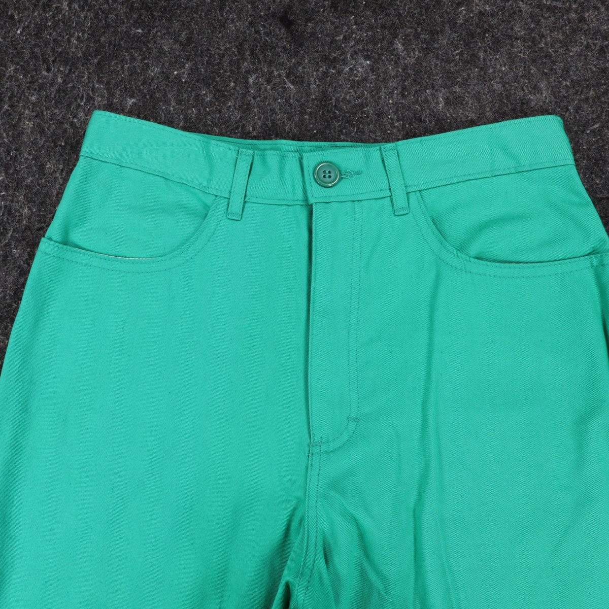 Hang Ten Vintage Shorts Womens 9/10 80s Green Cotton High Waist Made in USA NOS - take2supply