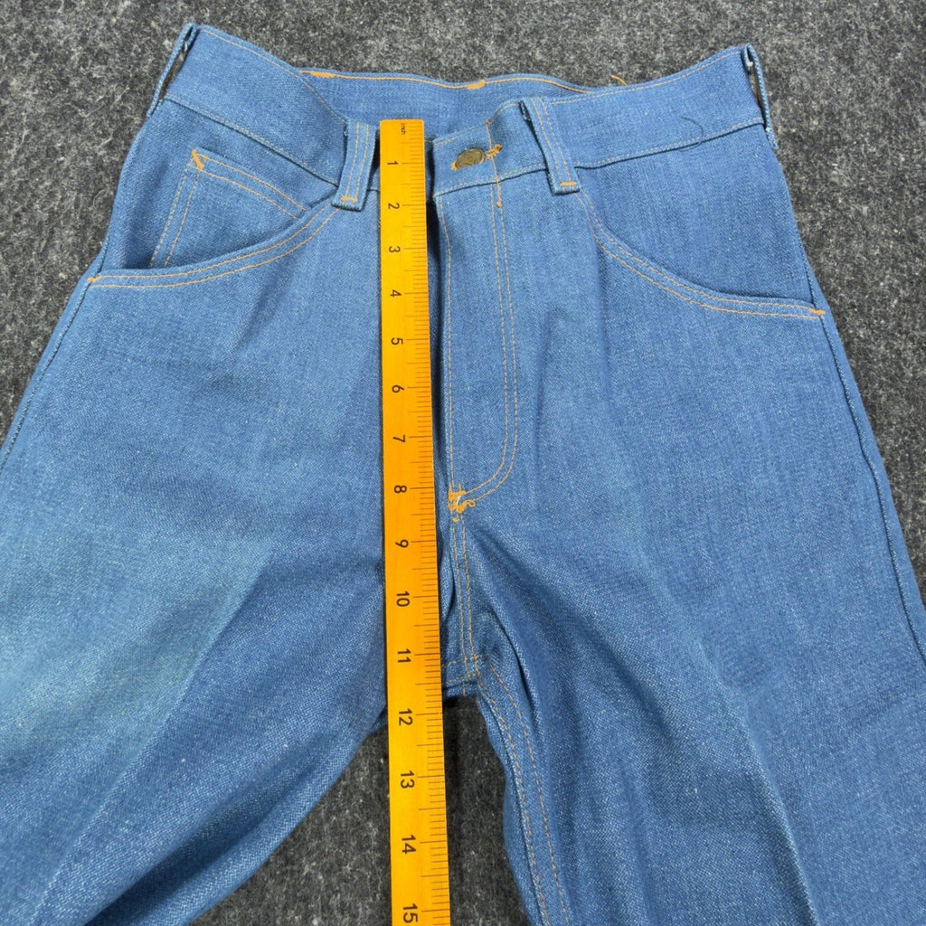 Key Jeans Vintage 70s Denim Pants Dept 27 Blue Cotton Deadstock NEW - take2supply