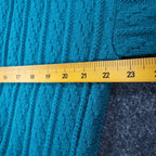 Cricket Lane Cardigan Women Medium Petite Vintage 90s Teal Acrylic Knit NWT USA - take2supply