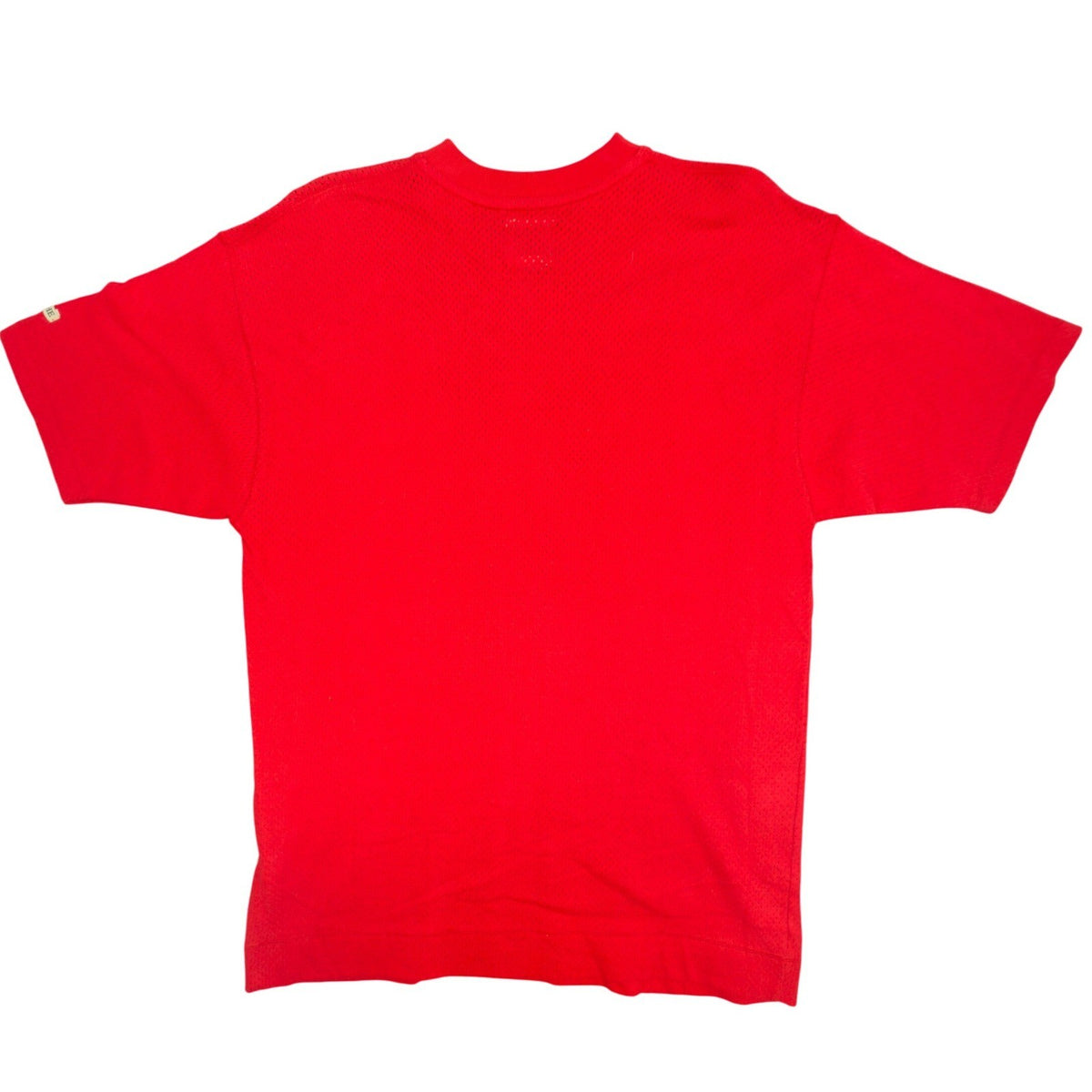 Ferruche V-Neck Shirt Mens M Red Cotton Mesh Knit Deadstock Y2K 17-121 - take2supply