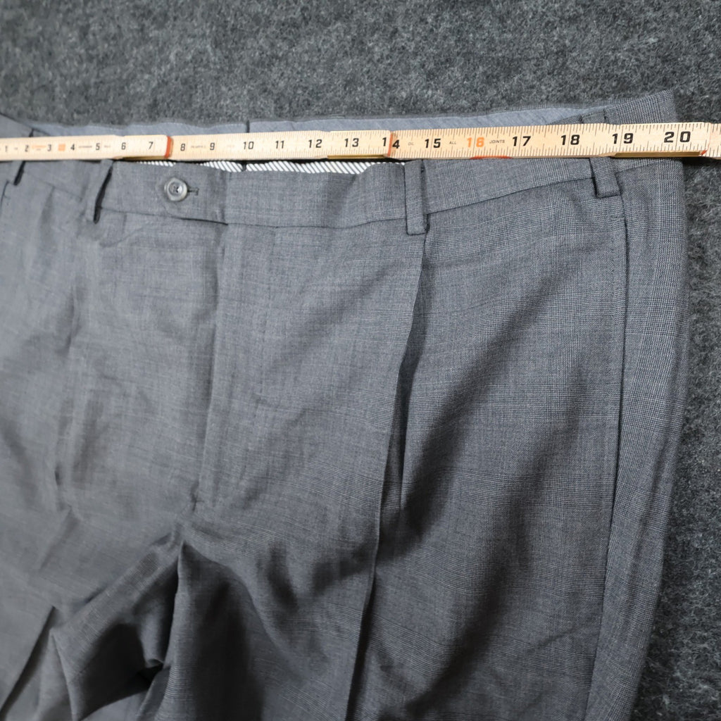 J. Hilburn Dress Pants Mens W42 Grey Wool Vitale Barberis Canonico Slacks - take2supply