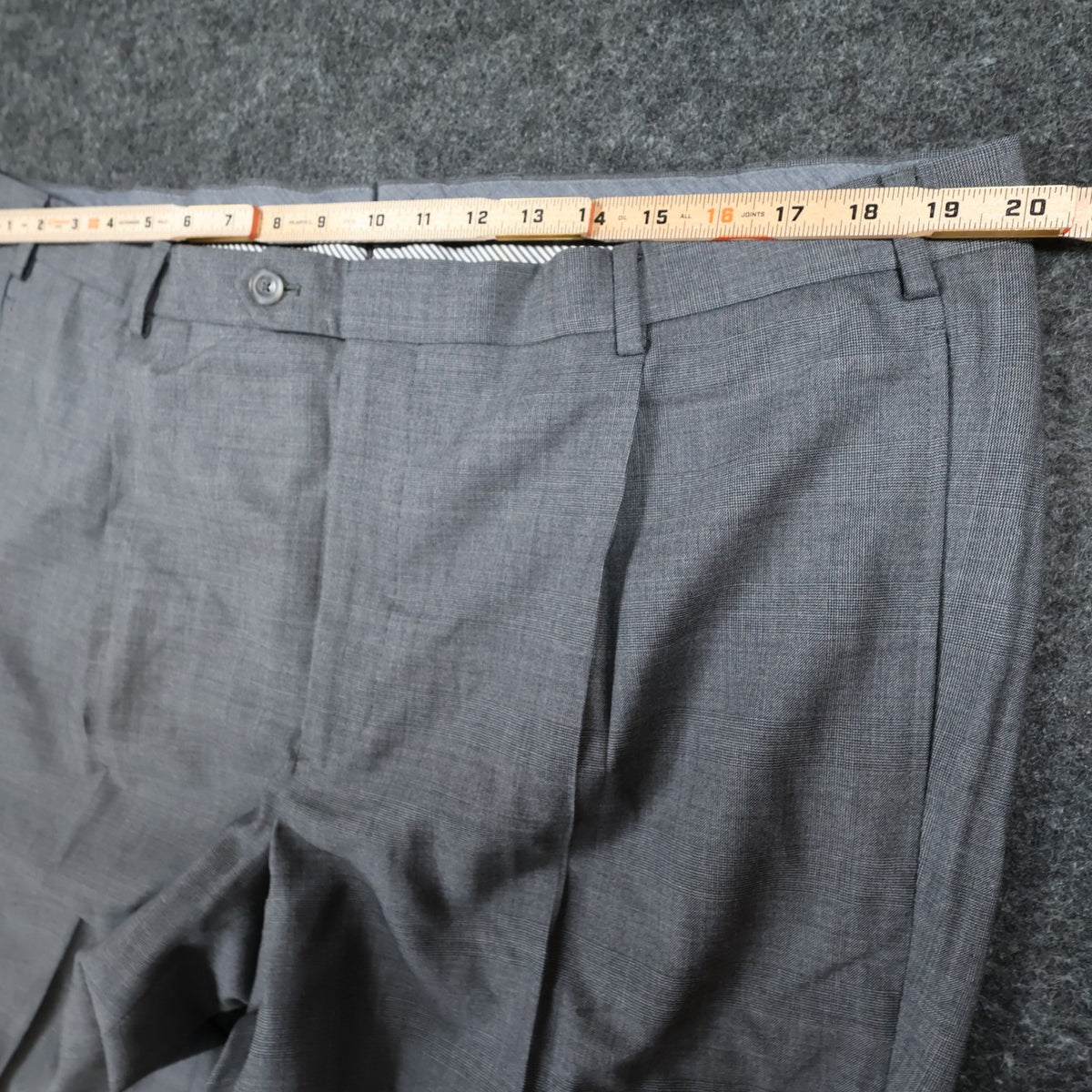 J. Hilburn Dress Pants Mens W42 Grey Wool Vitale Barberis Canonico Slacks - take2supply