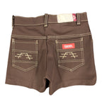 Linchers Vintage 70s Shorts Boys W27 Brown Cotton Poly NWT Deadstock USA Made - take2supply
