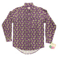 Wrangler Rugged Wear Leaf Print Shirt Mens M Purple Cotton NWT R960LLV - take2supply