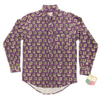 Wrangler Rugged Wear Leaf Print Shirt Mens M Purple Cotton NWT R960LLV - take2supply