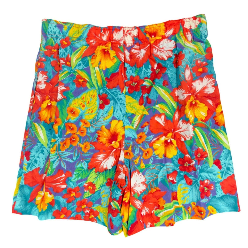 Vintage That's Me! Floral Shorts Womens 7/8 90s Hawaiian Tropical Cotton NWT USA - take2supply