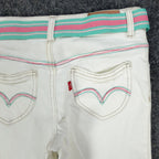 Levi's Y2K Bermuda Shorts Girls 12 White Denim NWT Deadstock - take2supply