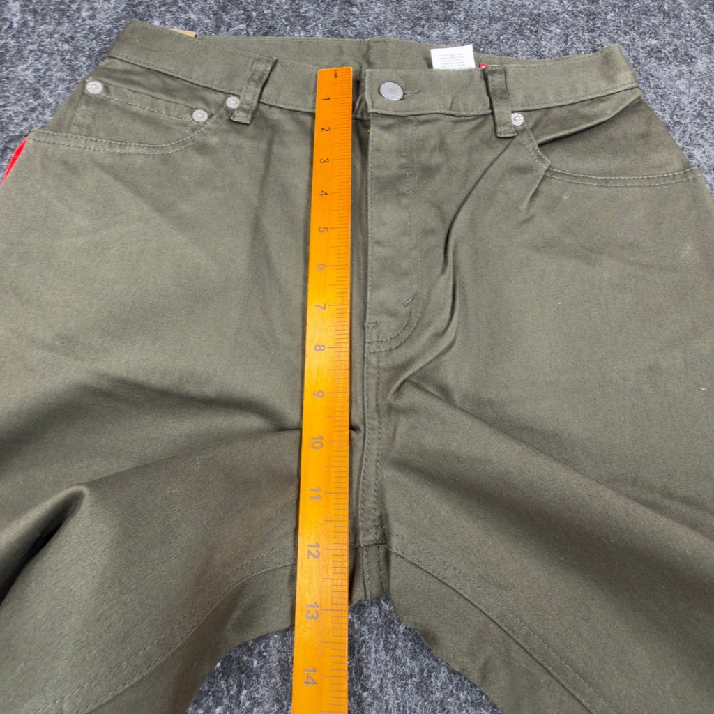 Levi's Y2K 550 Relaxed Tapered Jeans Womens 12 Olive Green NWT Stretch Deadstock - take2supply