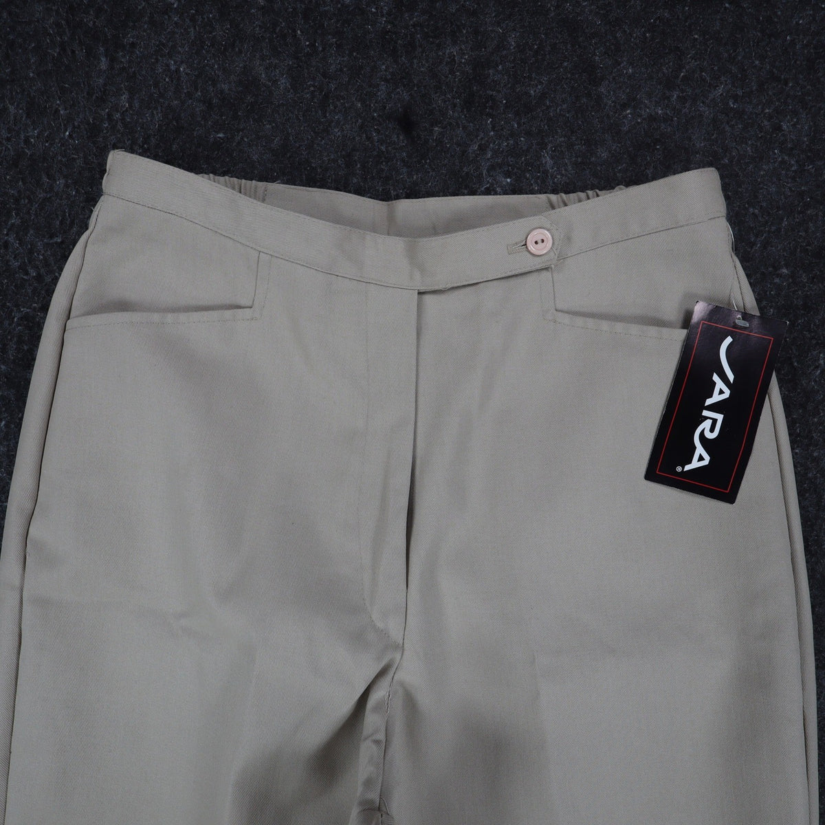 Vara Pants Womens 10 Vintage Tan Polyester Elastic Back Made in USA NWT 5667 - take2supply