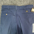 Wolf Mountain Key Shorts Mens 32 Navy Blue 100% Cotton Pleated Vintage USA NWT - take2supply