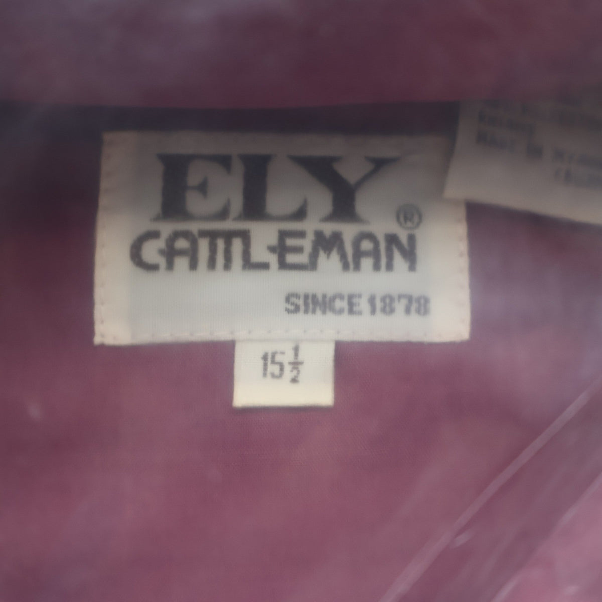 Ely Cattleman Western Shirt Mens 15.5 Burgundy Short Sleeve Pearl Snap NIP - take2supply