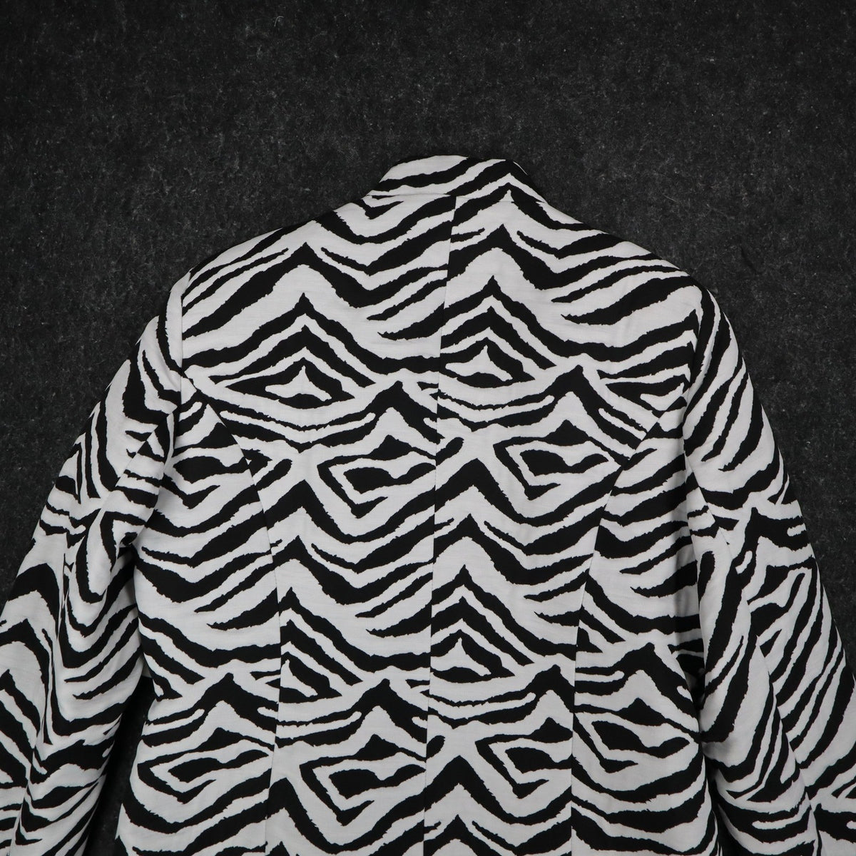 Erin London Zebra Print Blazer Women Size M NWT Black White Animal Coat - take2supply