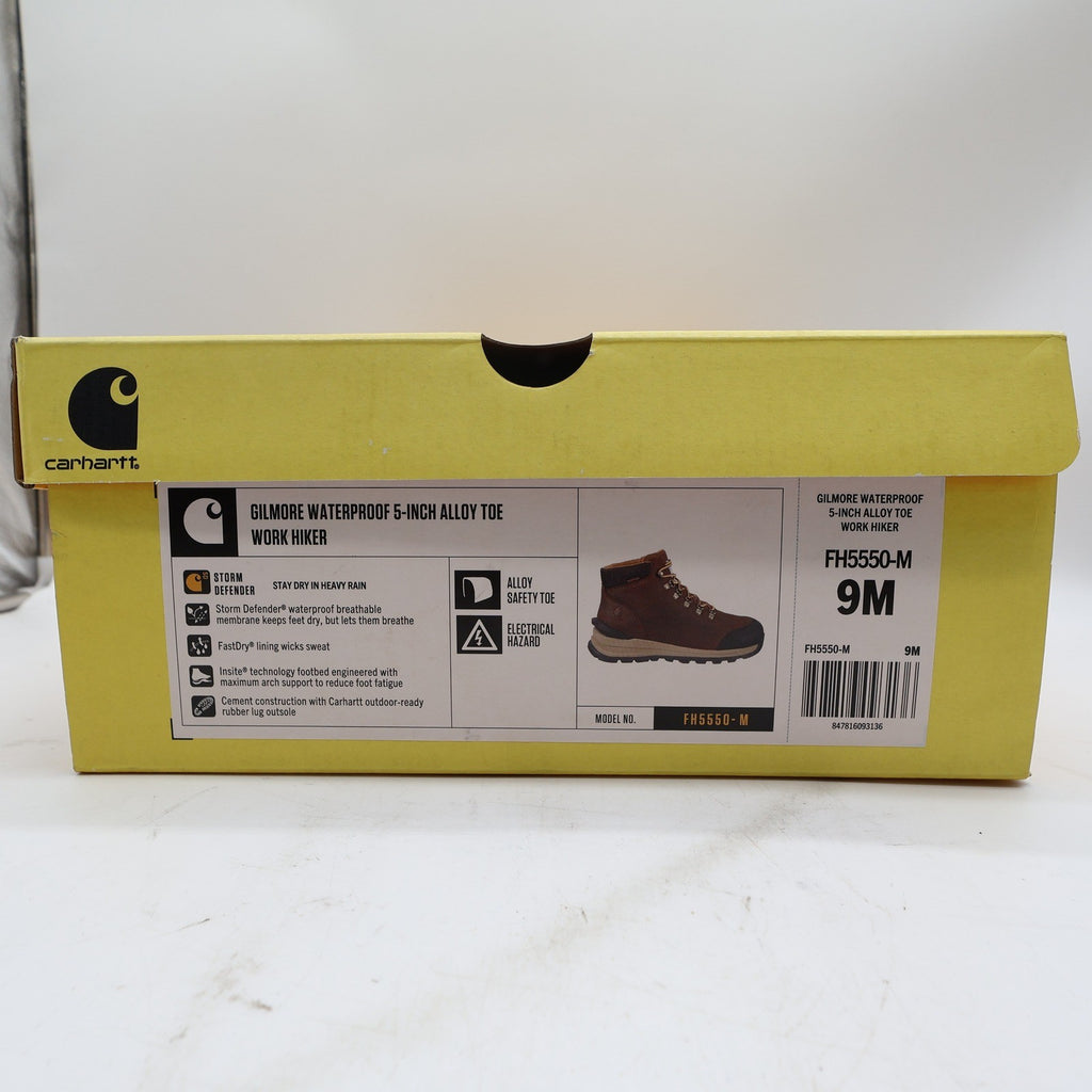 Carhartt Gilmore Waterproof Alloy Toe Work Hiker Mens 9M Brown Leather FH5550-M - take2supply