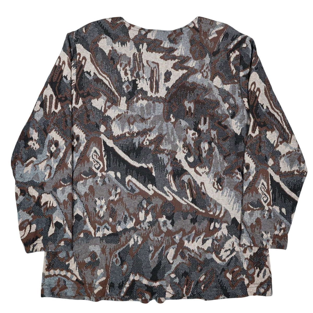 Bend Over Levi Strauss Top Womens Large Vintage 90s Brown Abstract Knit NWT USA - take2supply