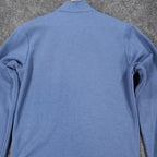 Adidas Quarter Zip Pullover Mens Medium Blue Excellent Textured Chest Pocket - take2supply