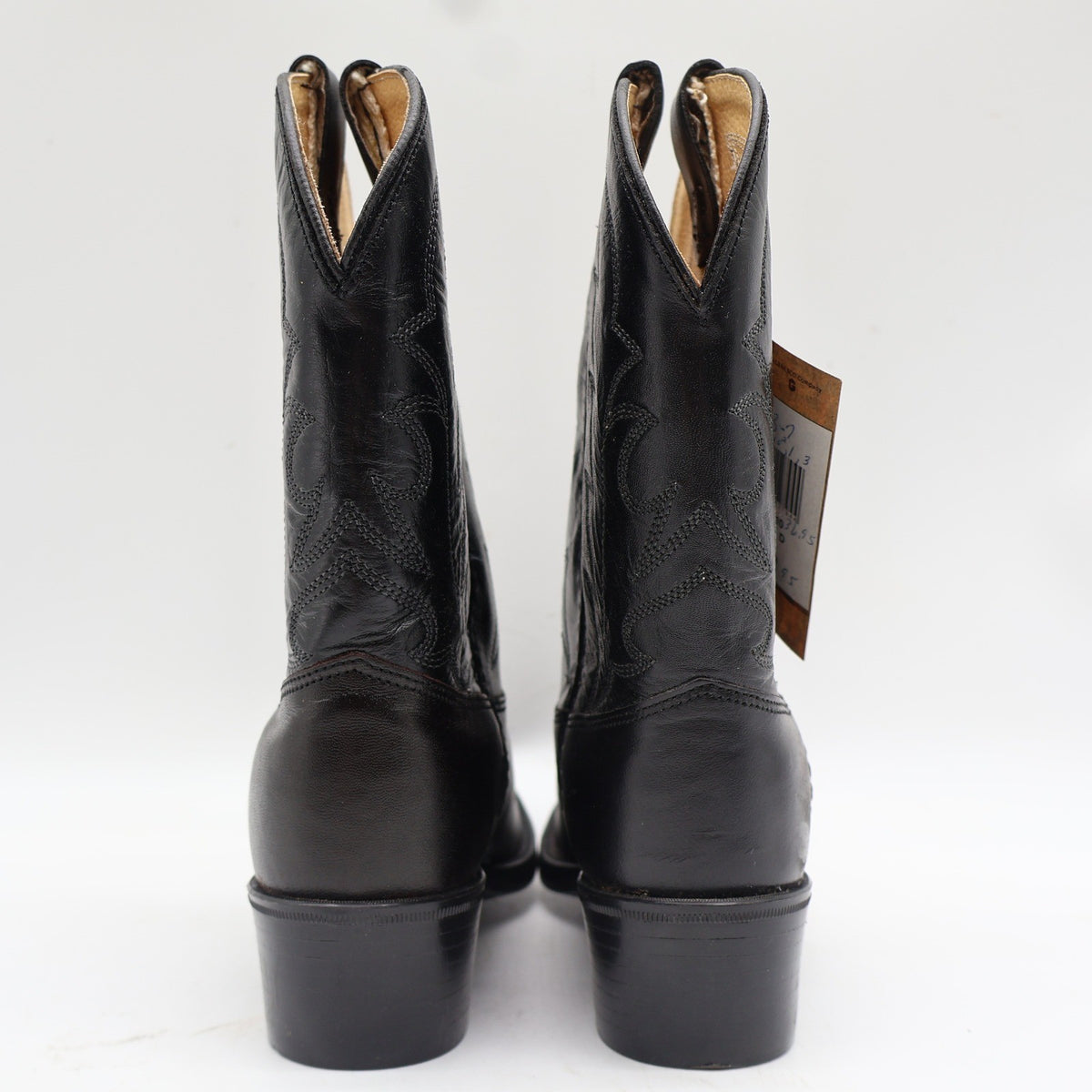 Laredo Western Boots Kids 3 Black Leather J-Toe Cowboy Boots 28-2210 New - take2supply