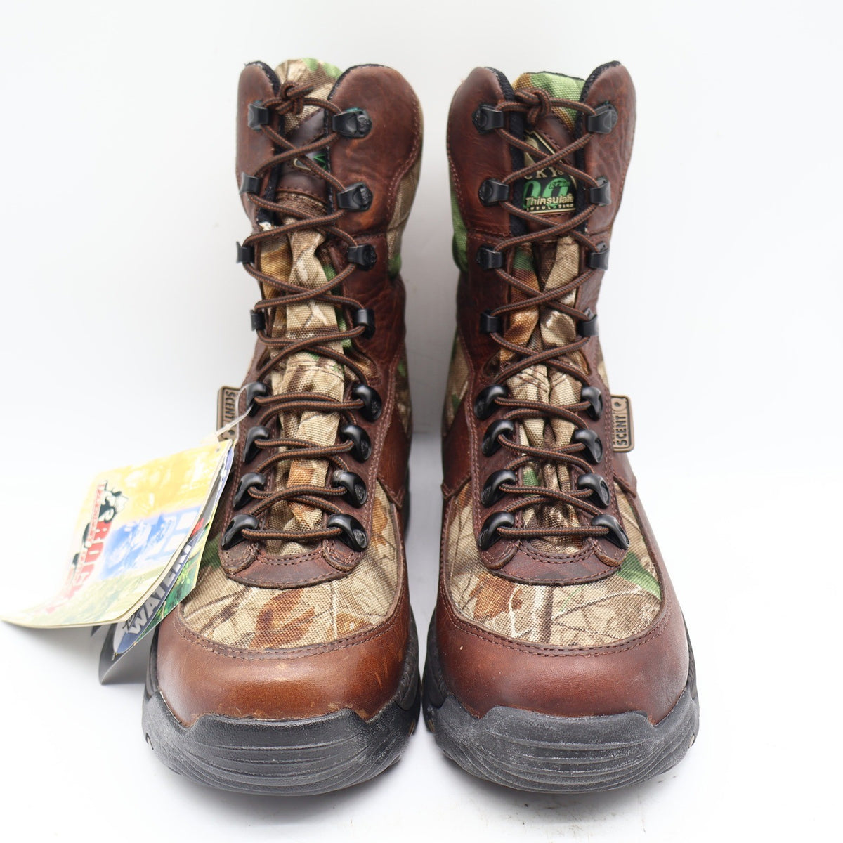 Rocky Lynx 400 SIQ Hunting Boots Mens 8.5 M Brown Leather Camo Thinsulate 7395 - take2supply