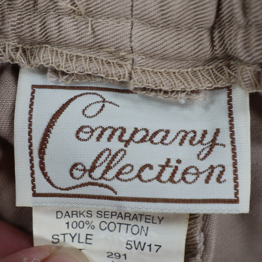 Company Collection Shorts Womens 12 Vintage 90s Khaki Cotton Twill Elastic Waist - take2supply