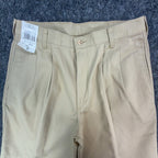 Wolf Mountain Key Shorts Mens 32 Tan Khaki 100% Cotton Pleated Vintage USA NWT - take2supply