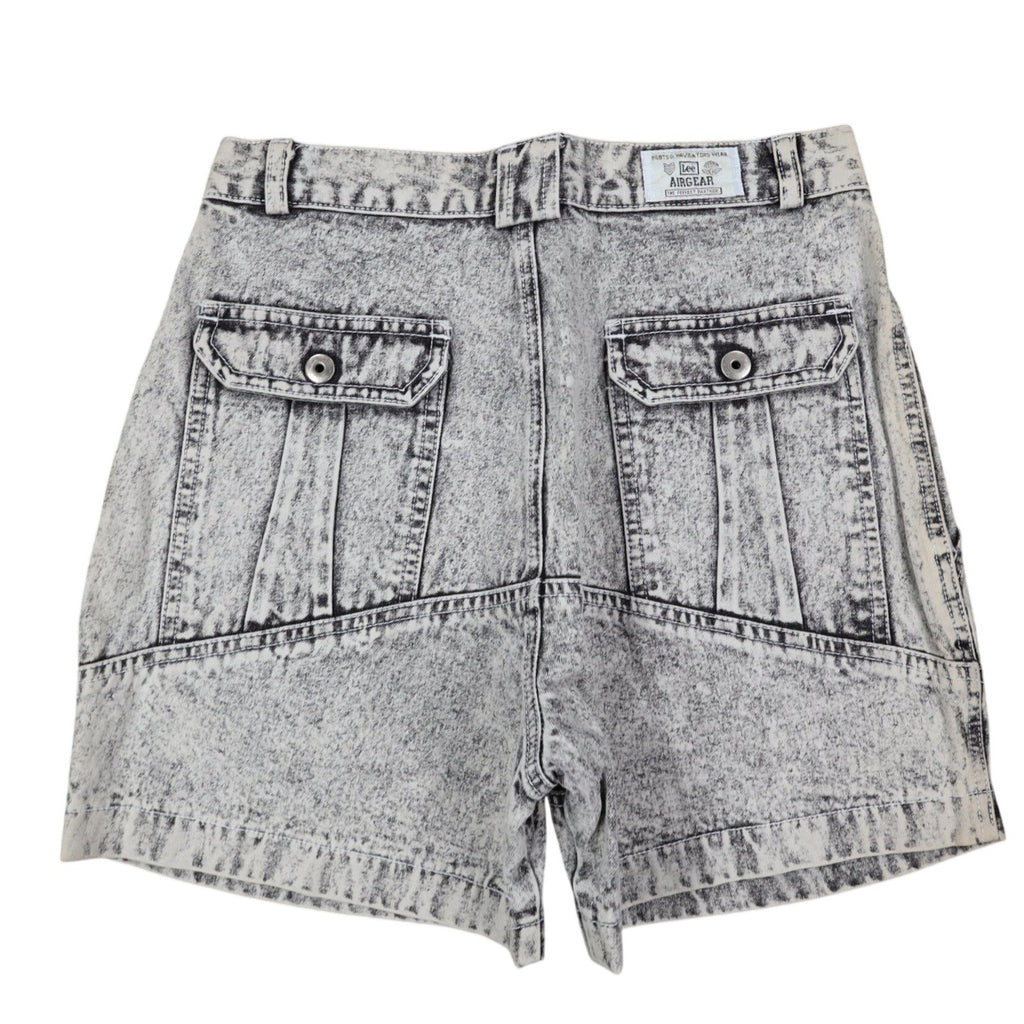 Lee Trekker Shorts Boys 14 Vintage 90s Acid Wash Black Cotton Relaxed Fit NWT - take2supply