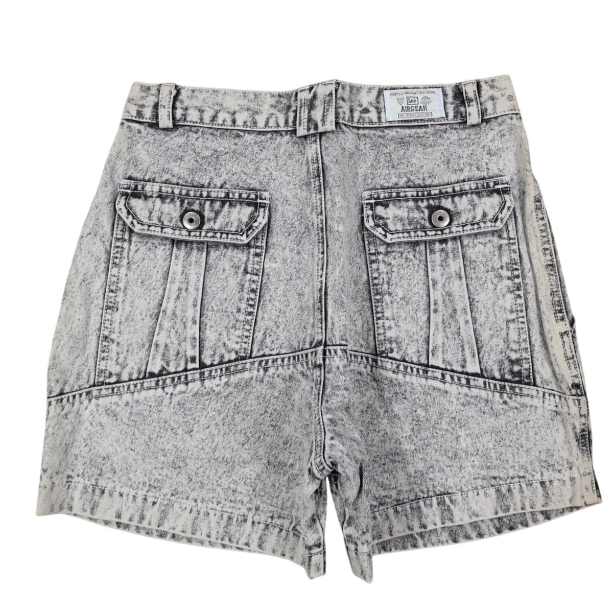 Lee Trekker Shorts Boys 14 Vintage 90s Acid Wash Black Cotton Relaxed Fit NWT - take2supply