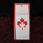 Lanalee Quilted Sequin Jacket Womens Size M Burgundy Black Zip Up Made In Canada - take2supply