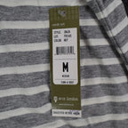 Erin London Womens M Gray White Striped Lace Up Hooded Tunic Top NWT - take2supply