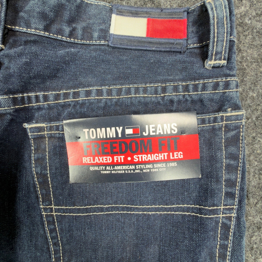 Tommy Jeans Freedom Fit Straight Leg Jeans Boys 18 Blue Cotton NWT Y2K - take2supply