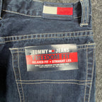 Tommy Jeans Freedom Fit Straight Leg Jeans Boys 18 Blue Cotton NWT Y2K - take2supply