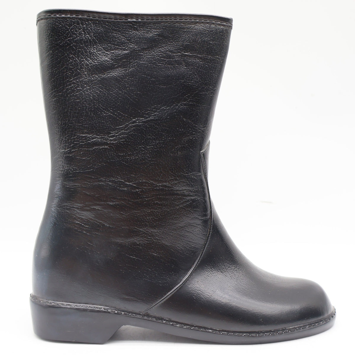 Red Ball Lynne T Boots Womens 6 Vintage 70s Black Rubber Waterproof Deadstock US - take2supply