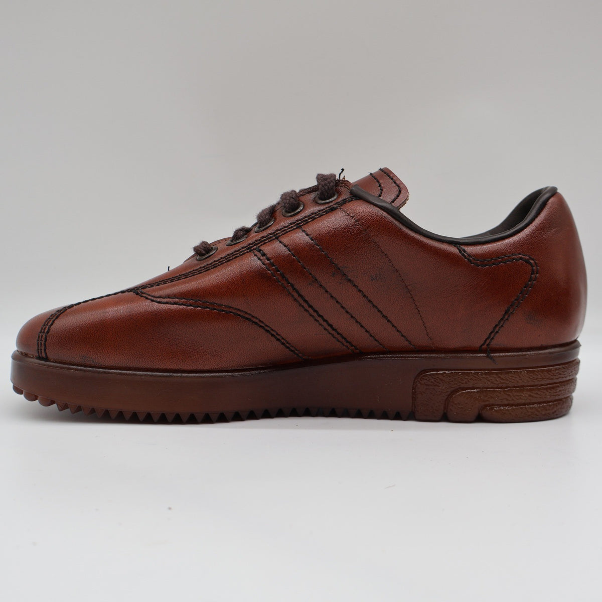 James Pepper Oxford Sneakers Mens 5 D Vintage Brown Leather Made in USA 44054 - take2supply