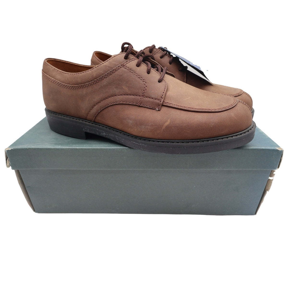 Nunn Bush Stratton Oxford Shoes Mens 9.5 M Brown Leather Moc Toe 83758-02 - take2supply