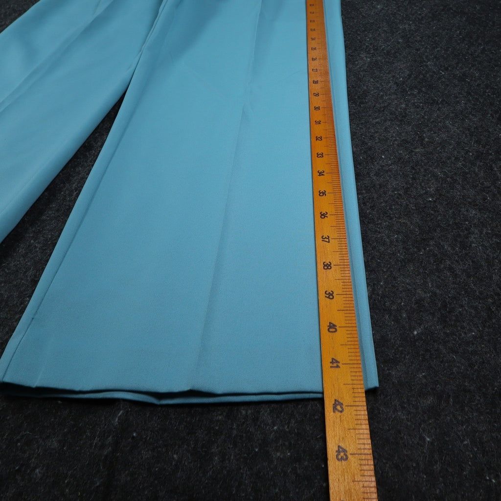 Company Collection Vintage Trousers Womens 12 Blue Polyester Pleated Wide Leg - take2supply