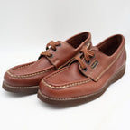 Wrangler Boat Shoes Mens 7.5M Vintage Brown Leather Moc Toe New In Box - take2supply