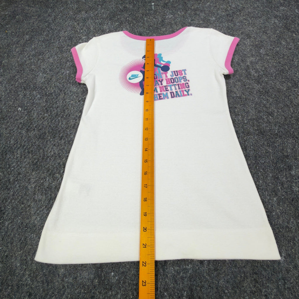 Nike Y2K Ringer Tee Girls XL White Pink Basketball Team 216485 NWT - take2supply