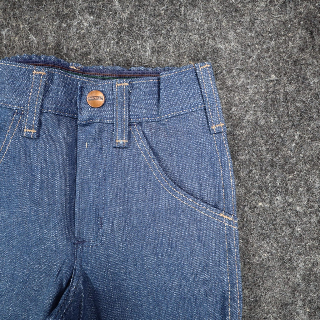 Young Maverick Boot Jean Kids 4 Vintage 70s Blue Denim Deadstock USA 75M16WD - take2supply