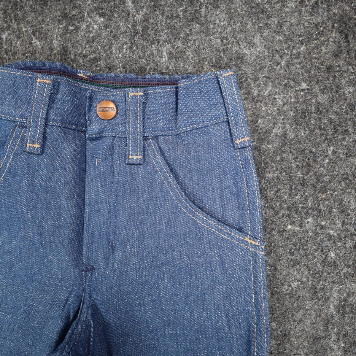 Young Maverick Boot Jean Kids 4 Vintage 70s Blue Denim Deadstock USA 75M16WD - take2supply