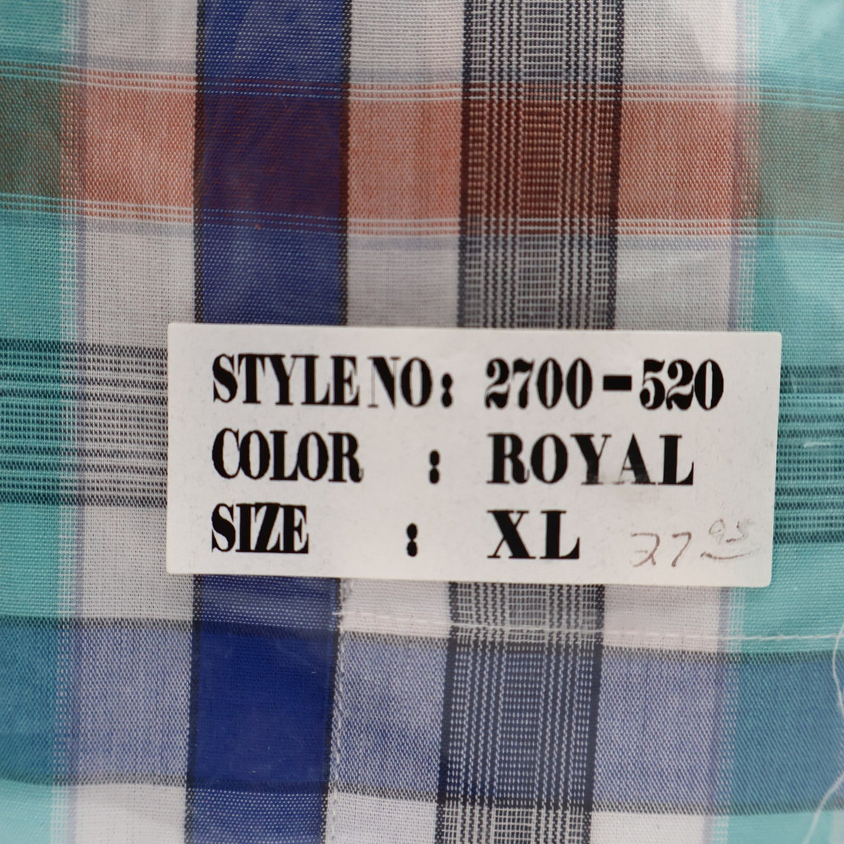 Cotton Traders Plaid Button Down Shirt Mens XL Royal Blue Short Sleeve 2700-520 - take2supply