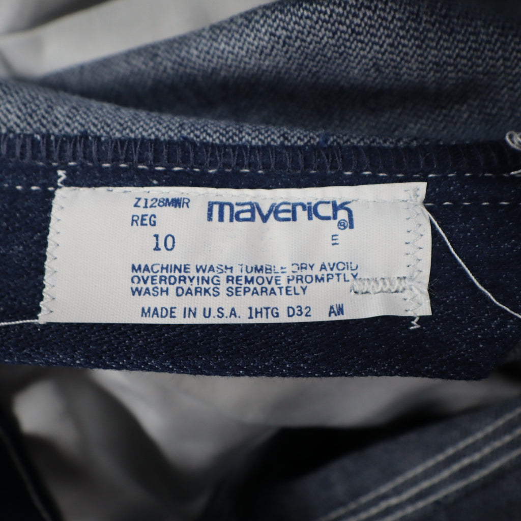 Maverick Jeans Boys 10 Reg Vintage 70s Blue Cotton Poly Straight Leg Deadstock - take2supply