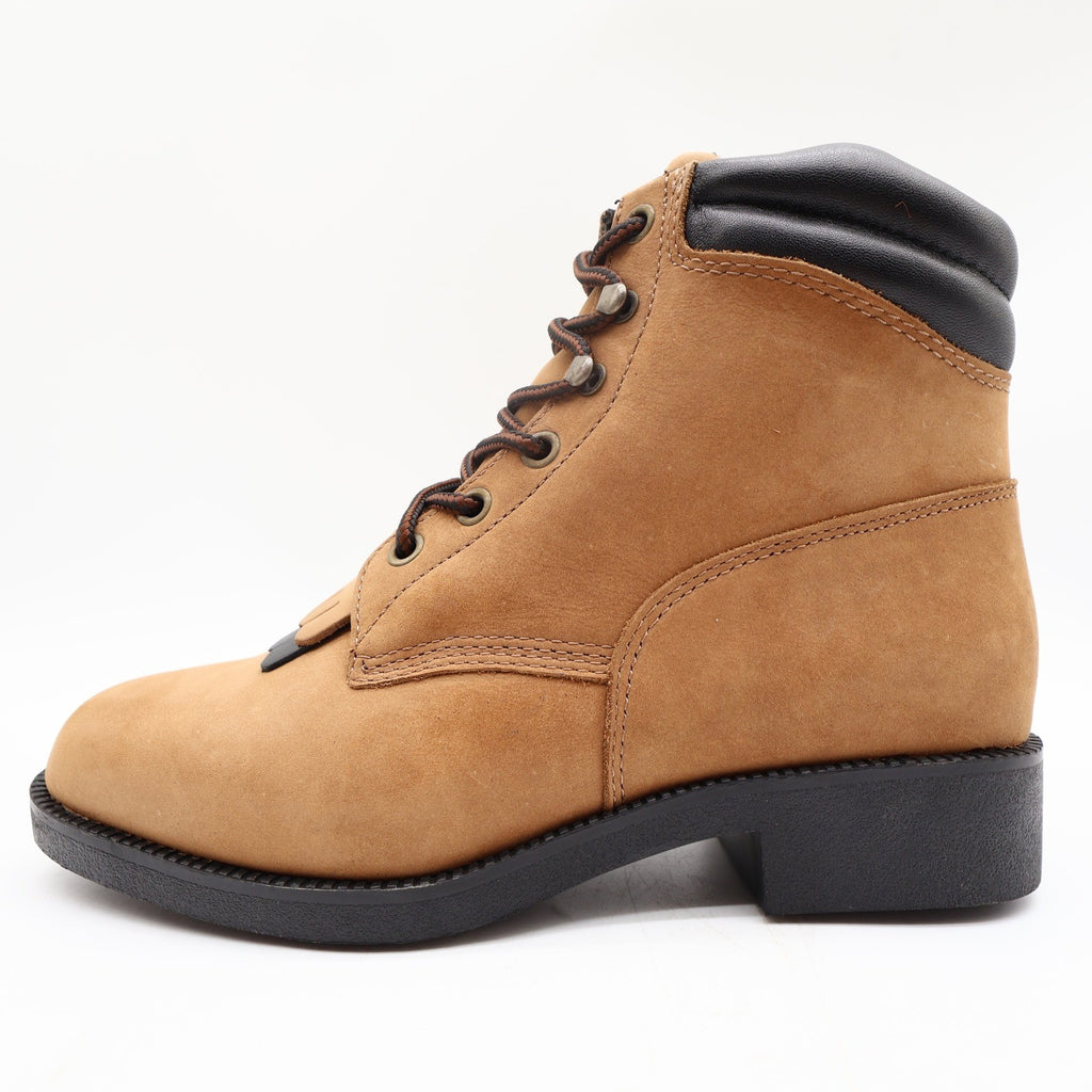 Laredo Y2K Kiltie Western Boots Women 7 Tan Leather New - take2supply