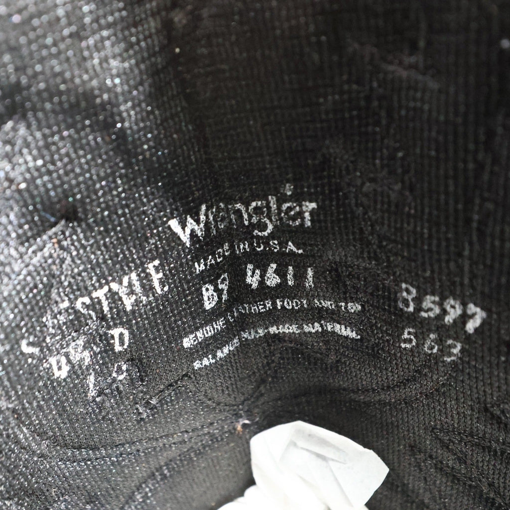 Wrangler Vintage Western Boots Youth 4.5 D Old Brown Leather Black NWT USA Made - take2supply