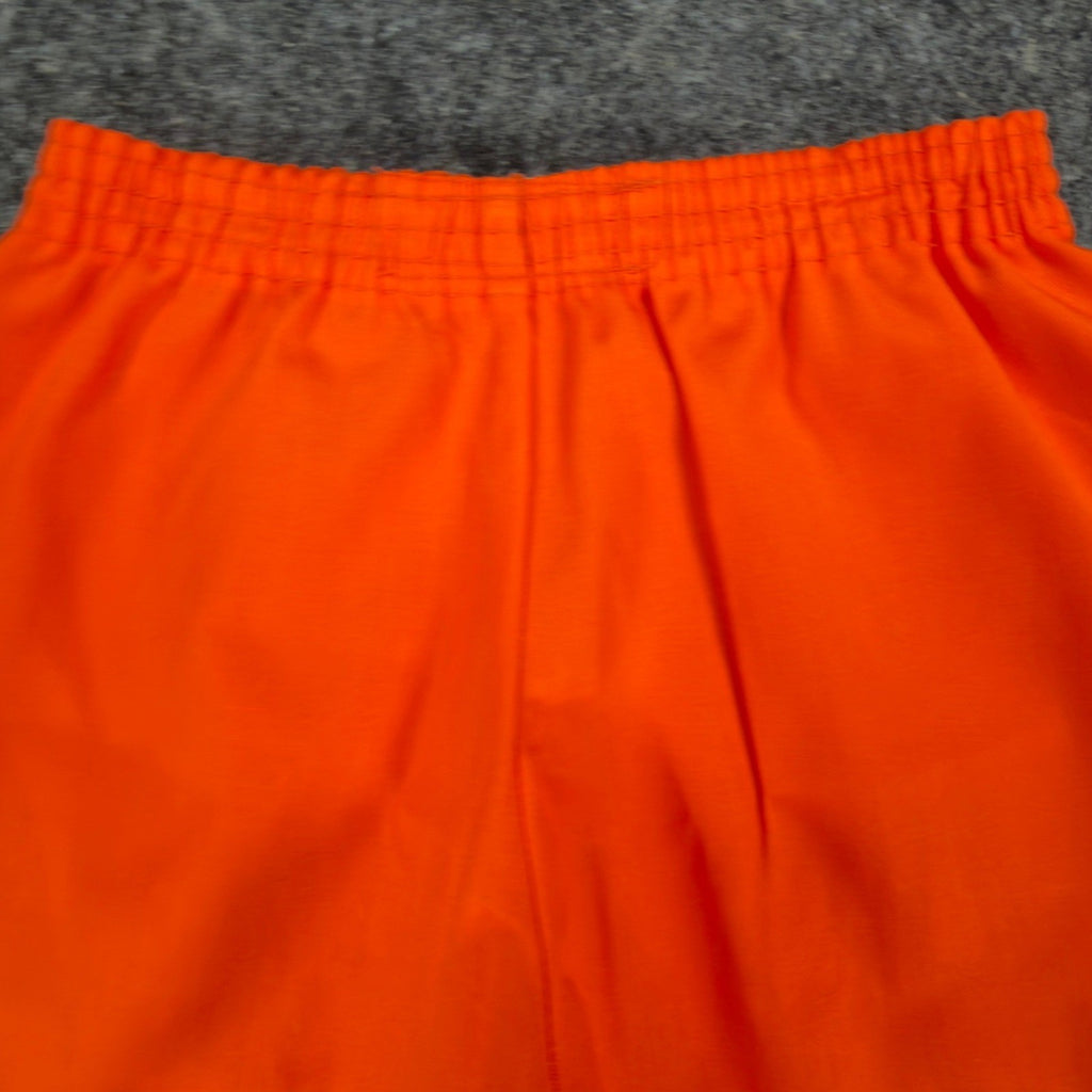 Fruit of the Loom Vintage 70s Gym Shorts Boys XS Orange Cotton NWT - take2supply