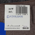 Levi Strauss Action Slacks Mens 33x30 Vintage Brown Stretch Waist Dress Pants - take2supply