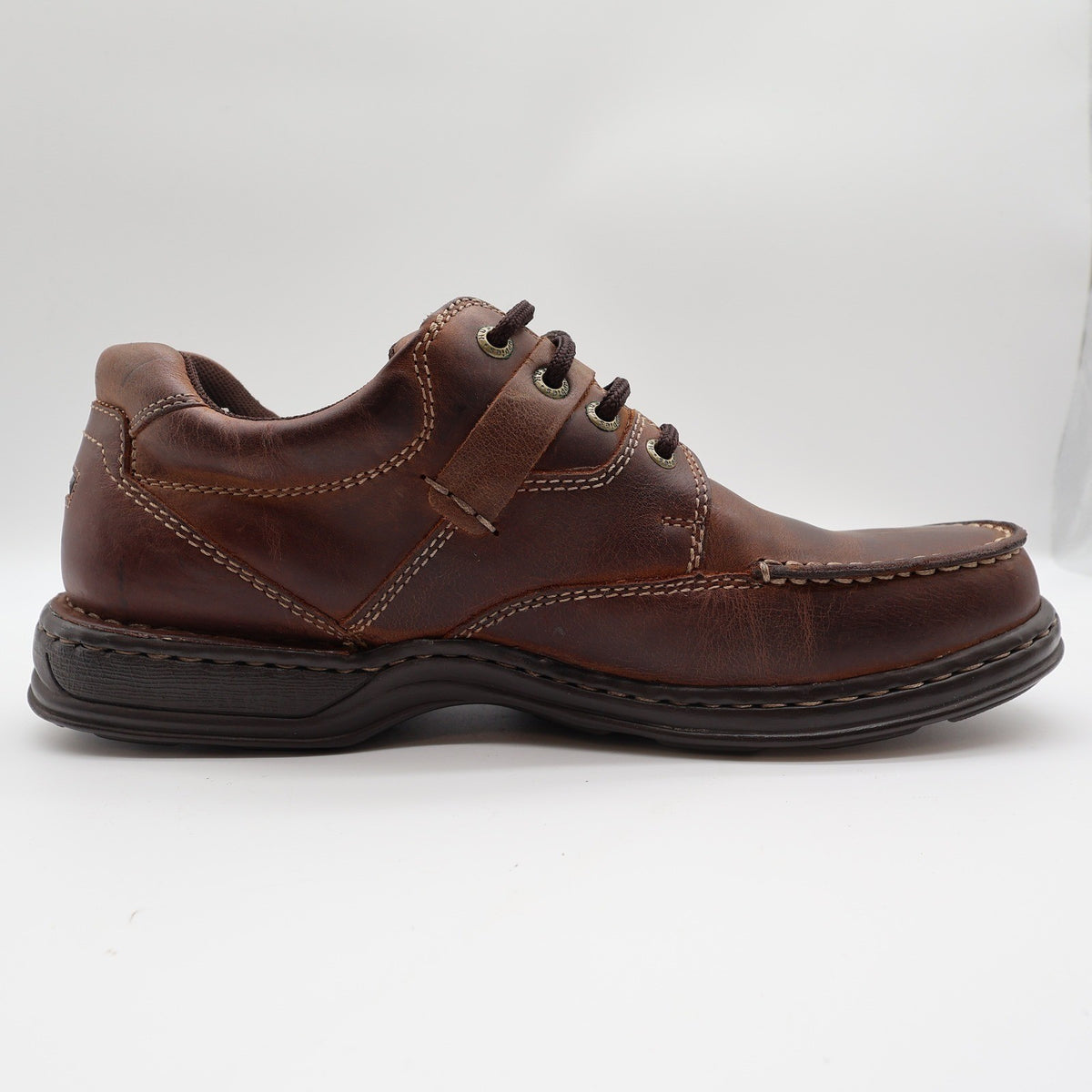 Hush Puppies Randall Mens Size 11 M Chestnut Leather Moc Toe Oxford H100551 - take2supply
